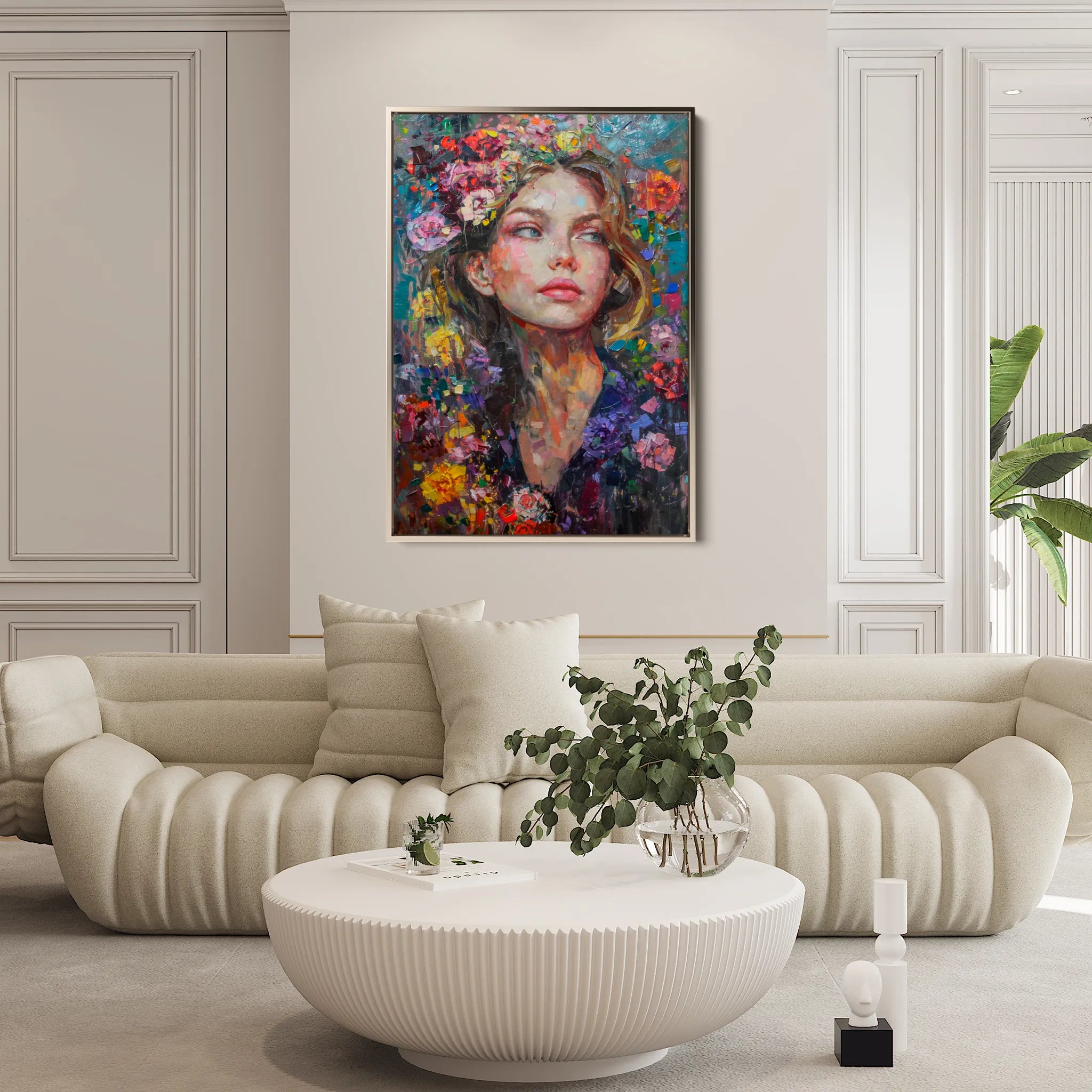 Portrait 011 Canvas Art 18" x 24" / 45 x 60 cm / Black