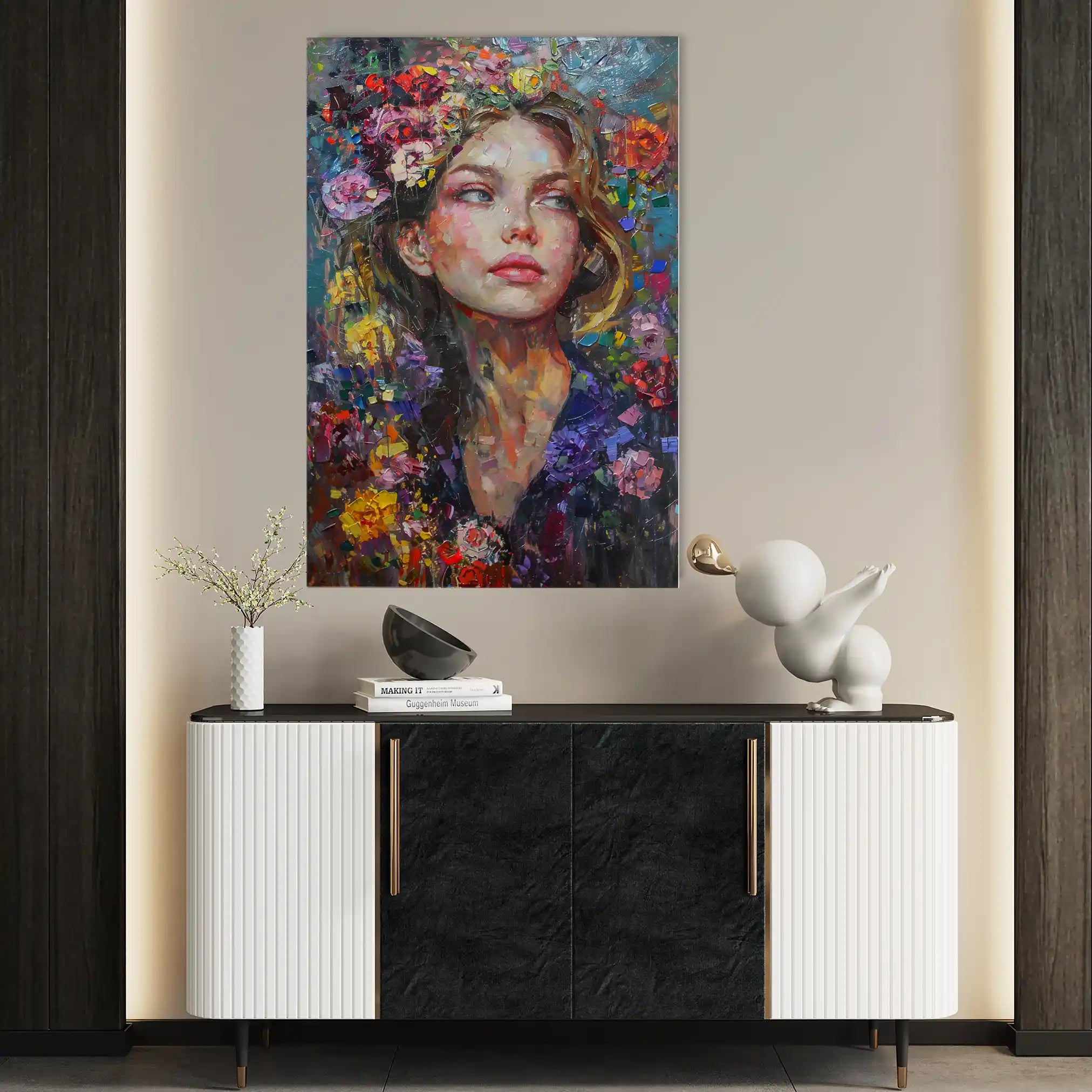 Portrait 011 Canvas Art 60 x 40 cm / Black