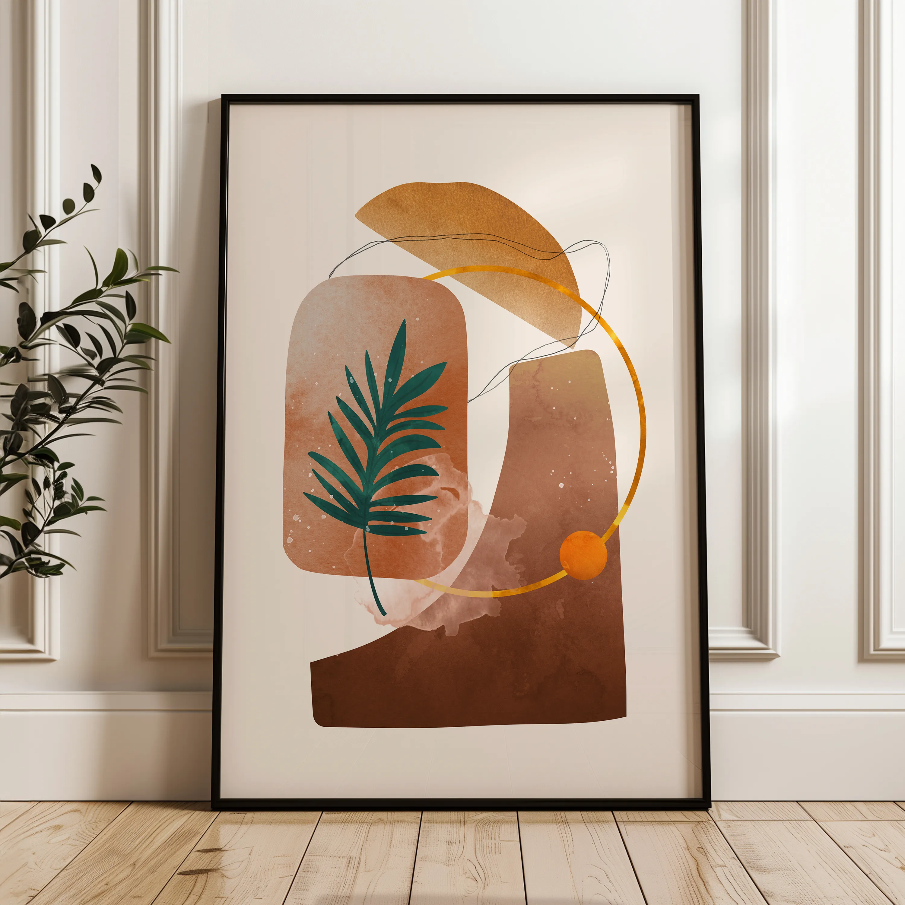 Boho 012 Canvas Art 18" x 24" / 45 x 60 cm / Black