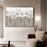 Floral 012 Canvas Art 18" x 24" / 45 x 60 cm / Black
