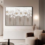 Floral 012 Canvas Art 60 x 40 cm / Black
