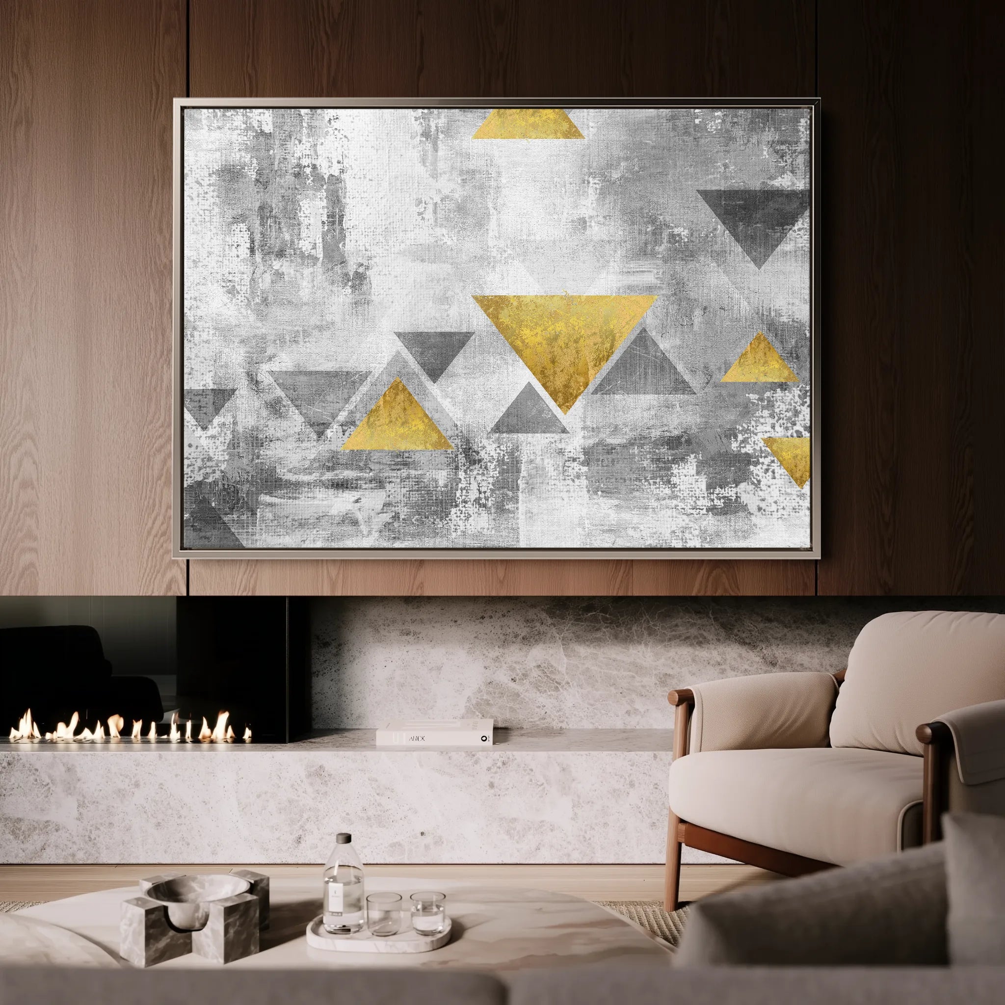 Abstract 013 Canvas Art 18" x 24" / 45 x 60 cm / Black