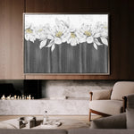 Floral 013 Canvas Art 18" x 24" / 45 x 60 cm / Black