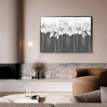 Floral 013 Canvas Art 18" x 24" / 45 x 60 cm / Black