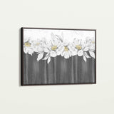 Floral 013 Canvas Art 18" x 24" / 45 x 60 cm / Black