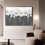Floral 013 Canvas Art 60 x 40 cm / Black