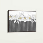 Floral 013 Canvas Art 60 x 40 cm / Black