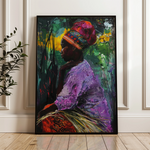 Portrait 013 Canvas Art 18" x 24" / 45 x 60 cm / Black