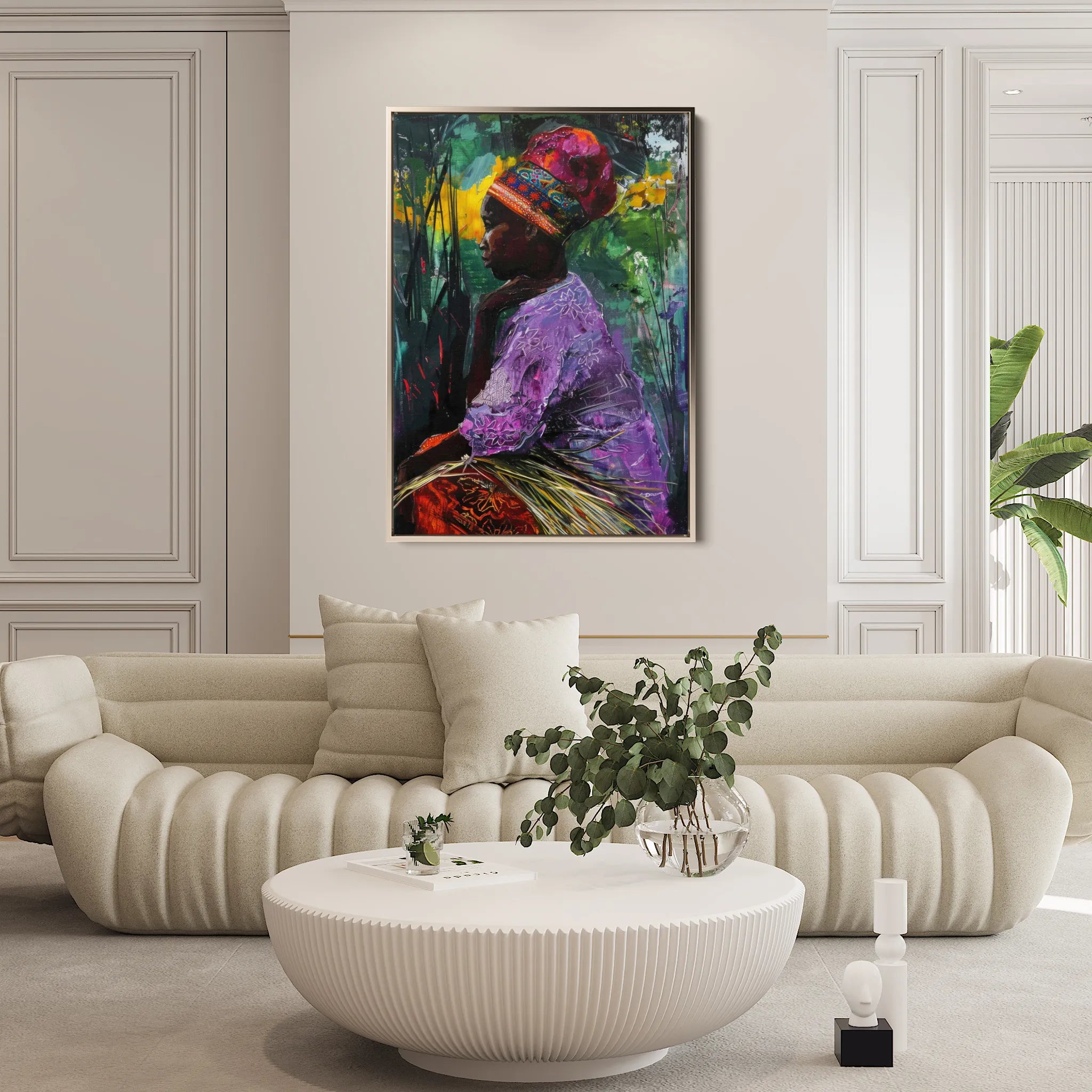 Portrait 013 Canvas Art 18" x 24" / 45 x 60 cm / Black