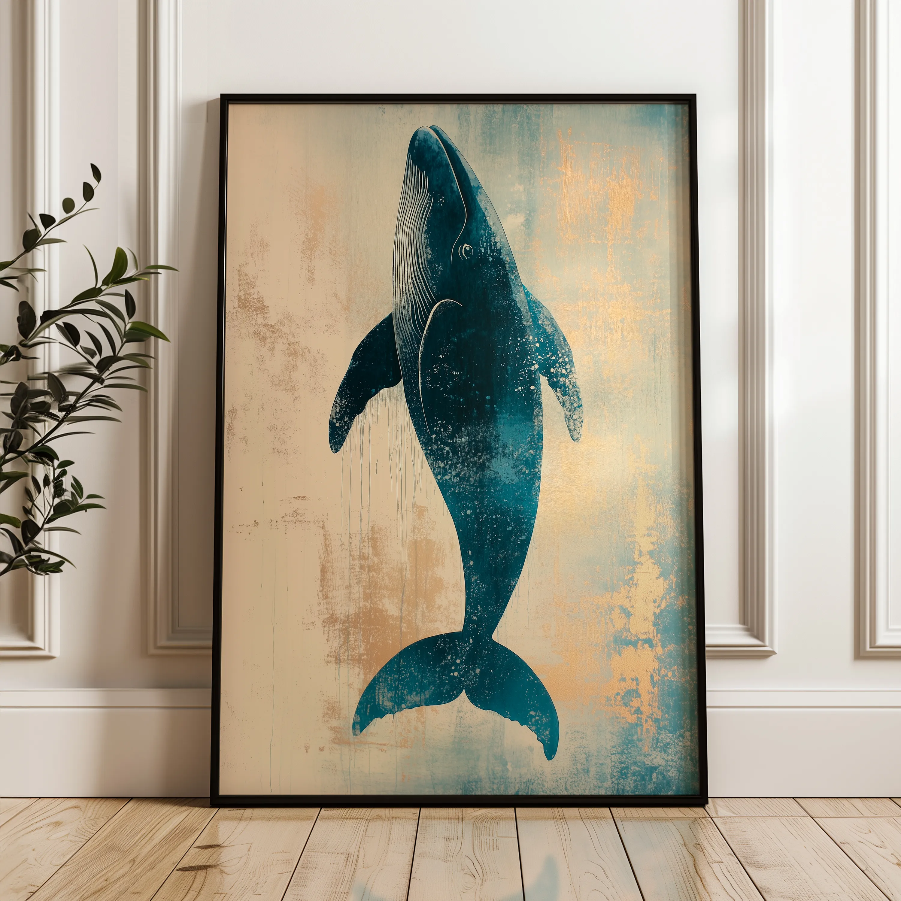 Animals 014 Canvas Art 18" x 24" / 45 x 60 cm / Black