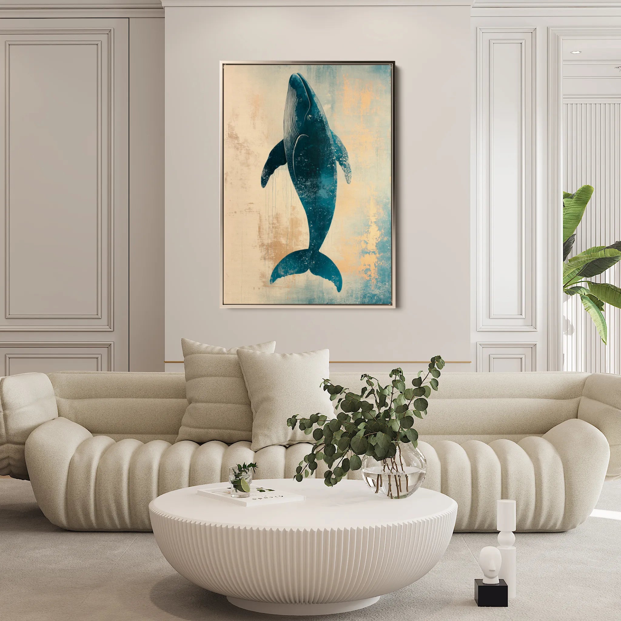 Animals 014 Canvas Art 18" x 24" / 45 x 60 cm / Black