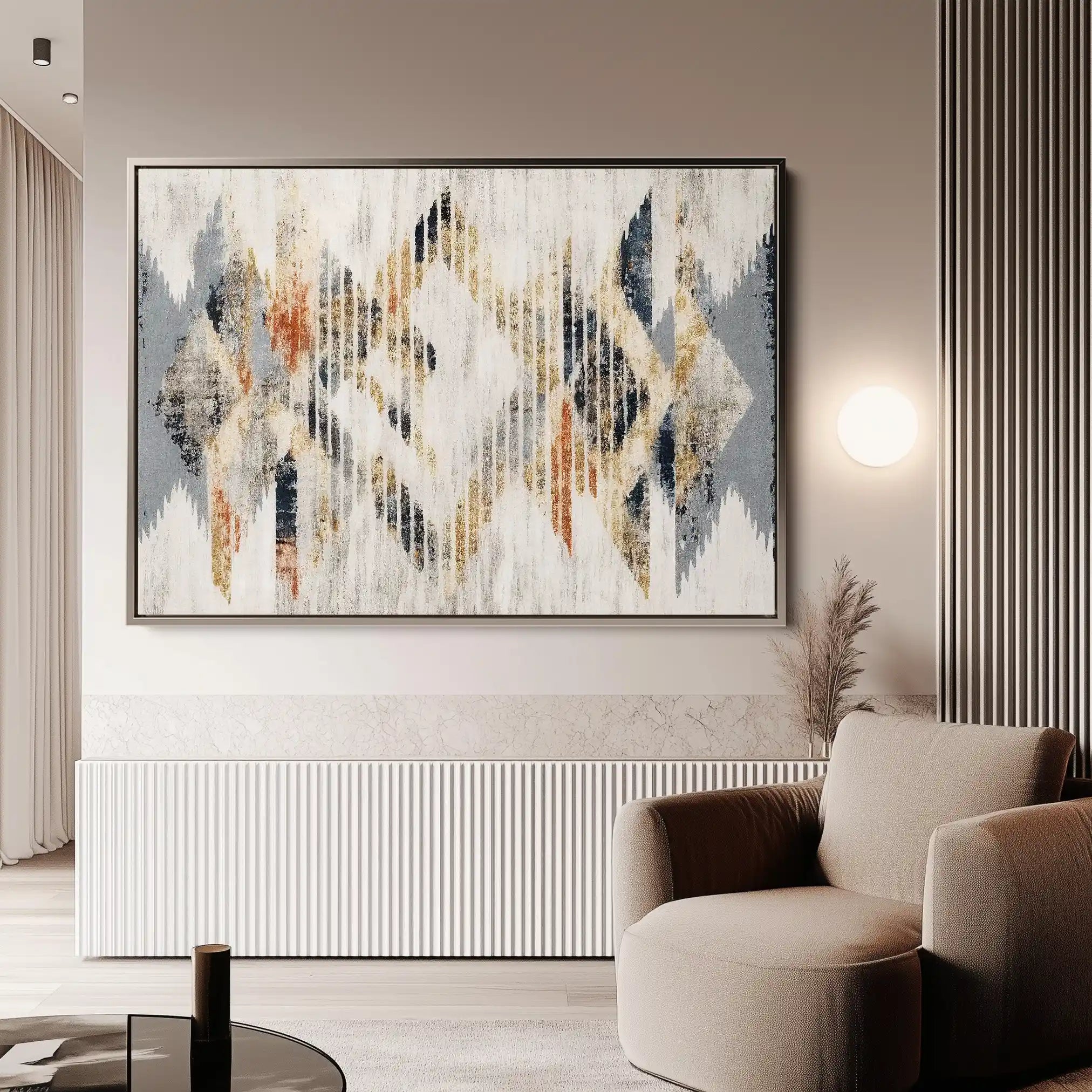 Abstract 014 Canvas Art 60 x 40 cm / Black