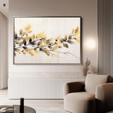 Floral 014 Canvas Art 18" x 24" / 45 x 60 cm / Black