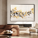 Floral 014 Canvas Art 18" x 24" / 45 x 60 cm / Black