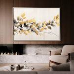 Floral 014 Canvas Art 18" x 24" / 45 x 60 cm / Black