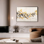 Floral 014 Canvas Art 18" x 24" / 45 x 60 cm / Black