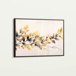 Floral 014 Canvas Art 18" x 24" / 45 x 60 cm / Black
