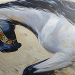 Horses 014 Canvas Art 18" x 24" / 45 x 60 cm / Black