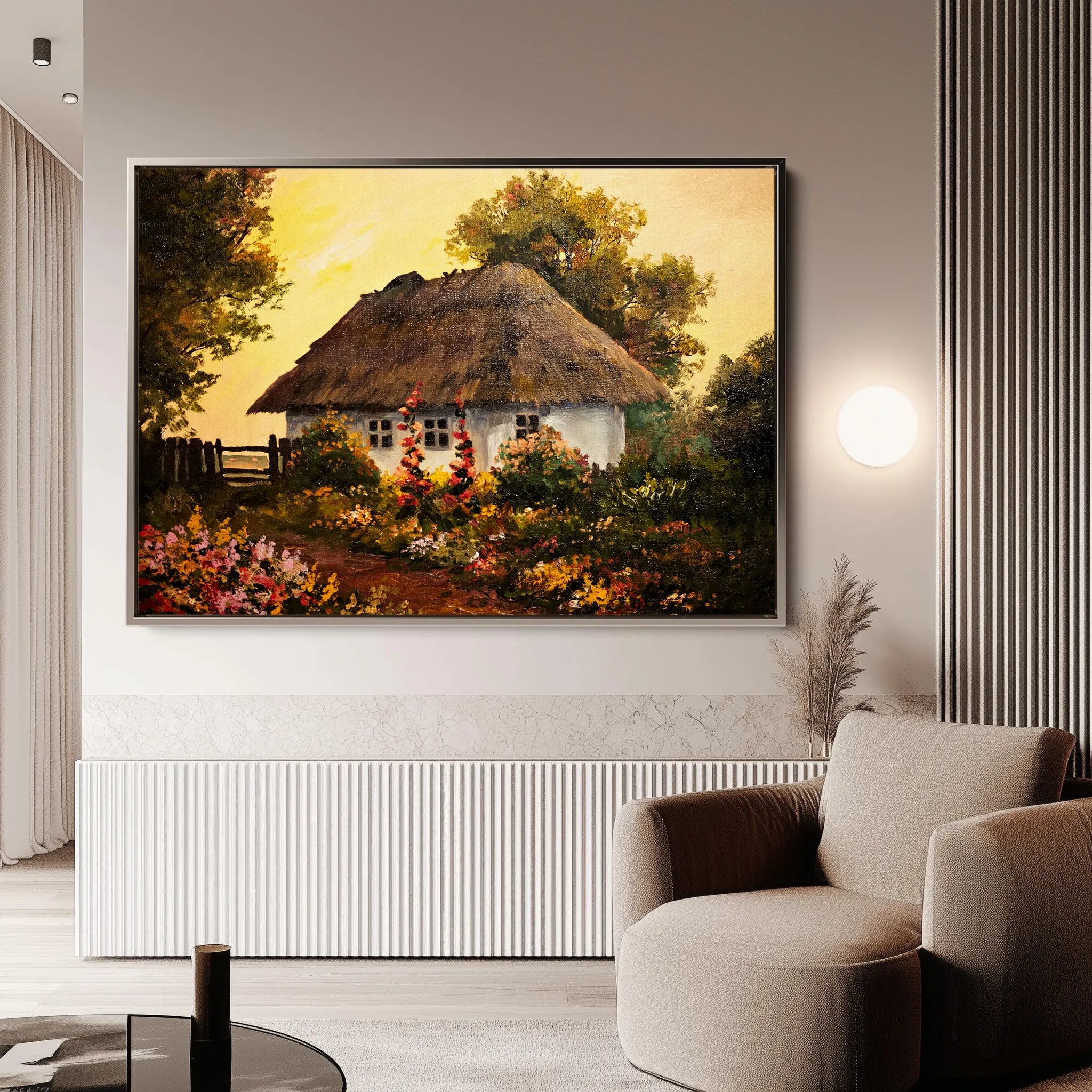 Landscape 014 Canvas Art 18" x 24" / 45 x 60 cm / Black