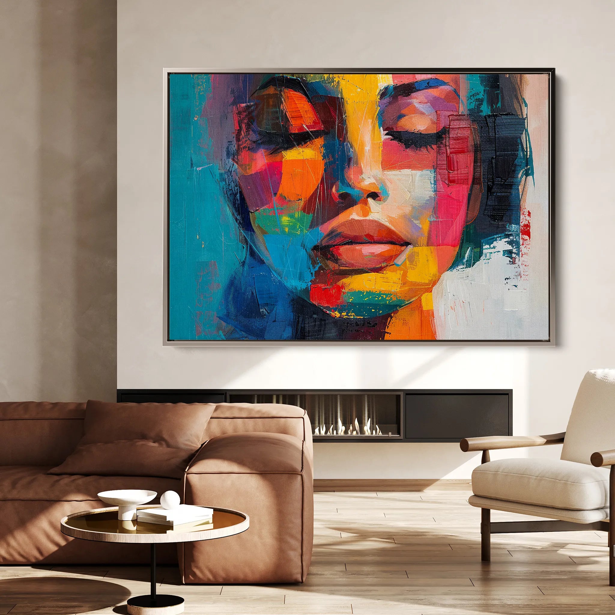Portrait 014 Canvas Art 18" x 24" / 45 x 60 cm / Black