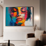 Portrait 014 Canvas Art 18" x 24" / 45 x 60 cm / Black