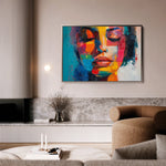 Portrait 014 Canvas Art 18" x 24" / 45 x 60 cm / Black