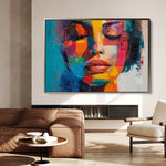 Portrait 014 Canvas Art 60 x 40 cm / Black