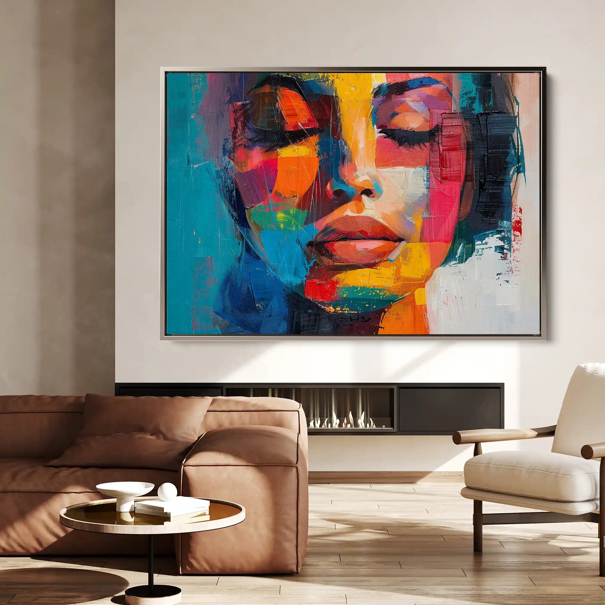 Portrait 014 Canvas Art 60 x 40 cm / Black