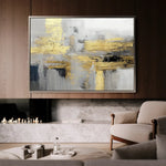 Abstract 015 Canvas Art 60 x 40 cm / Black