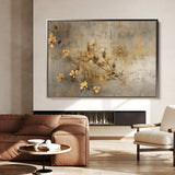 Floral 015 Canvas Art 18" x 24" / 45 x 60 cm / Black