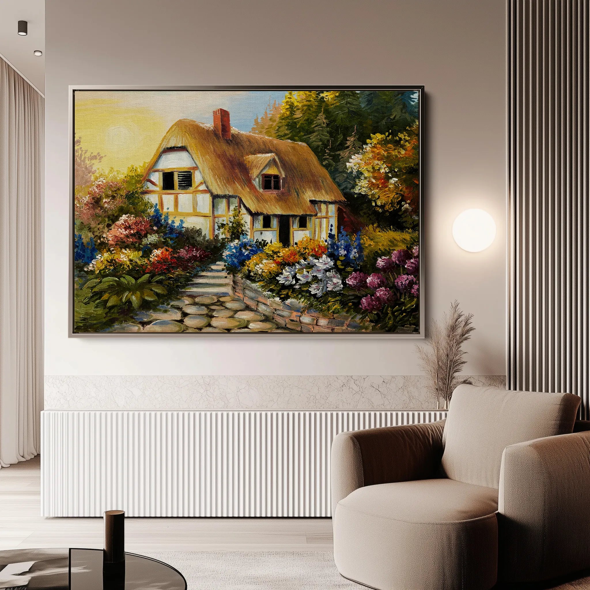Landscape 015 Canvas Art 18" x 24" / 45 x 60 cm / Black