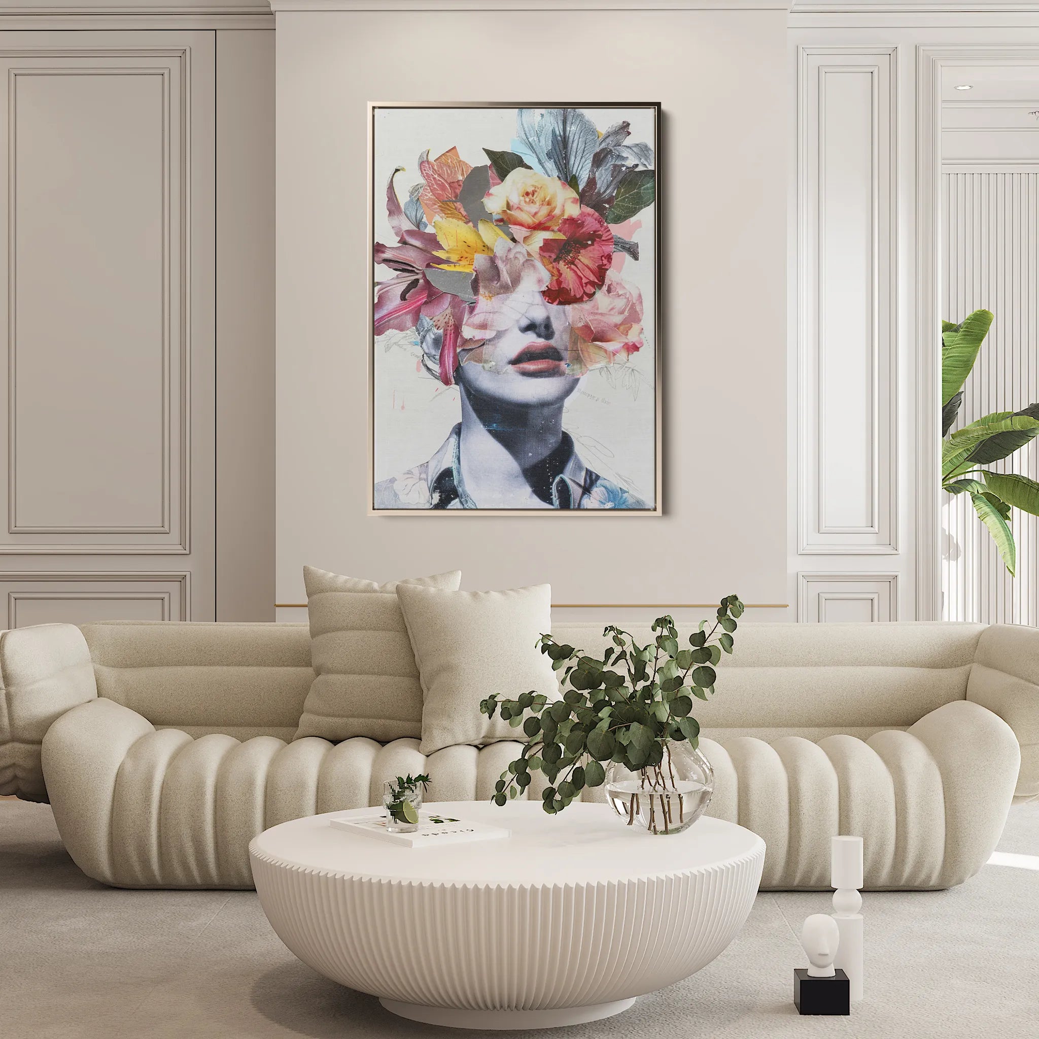 Portrait 015 Canvas Art 18" x 24" / 45 x 60 cm / Black