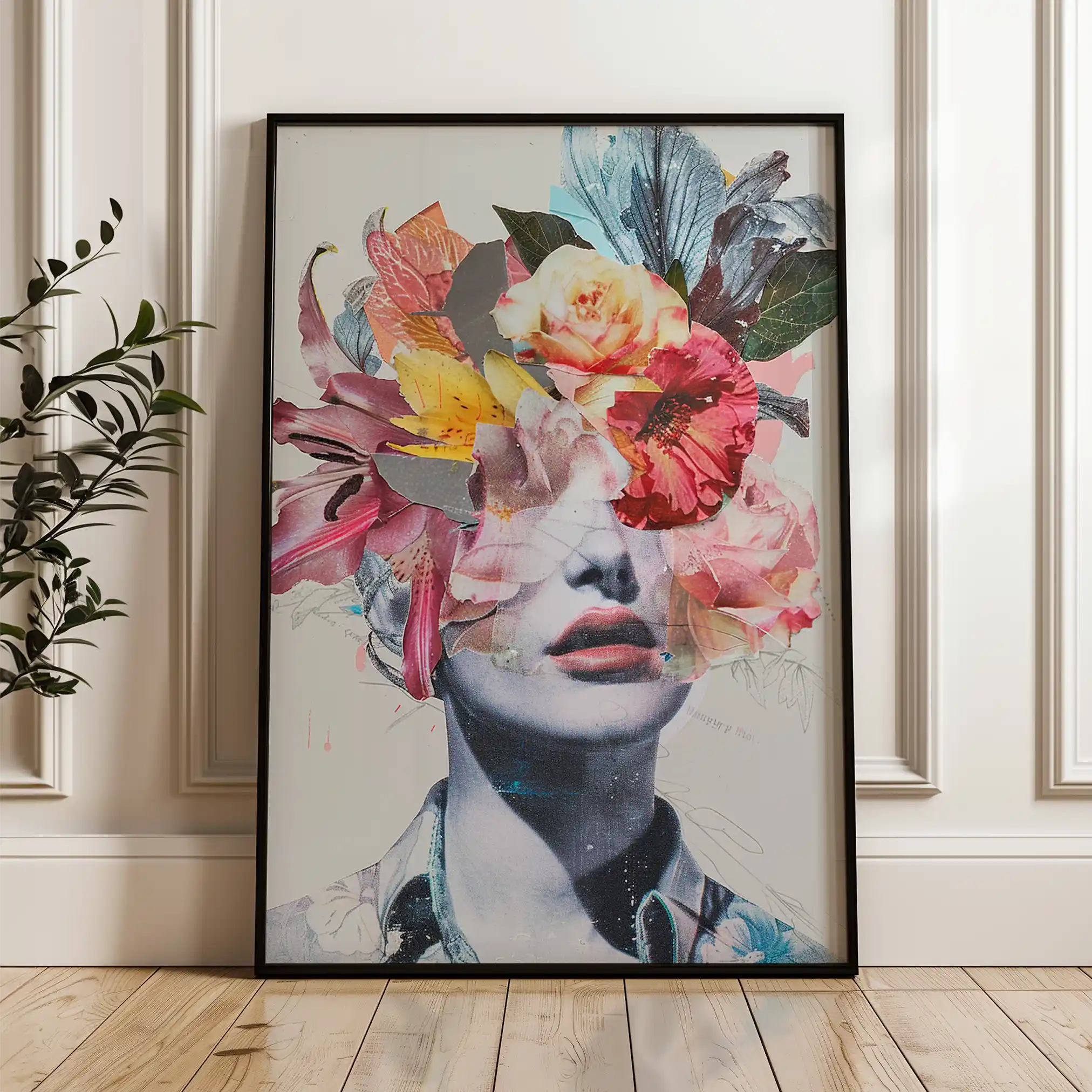 Portrait 015 Canvas Art 60 x 40 cm / Black