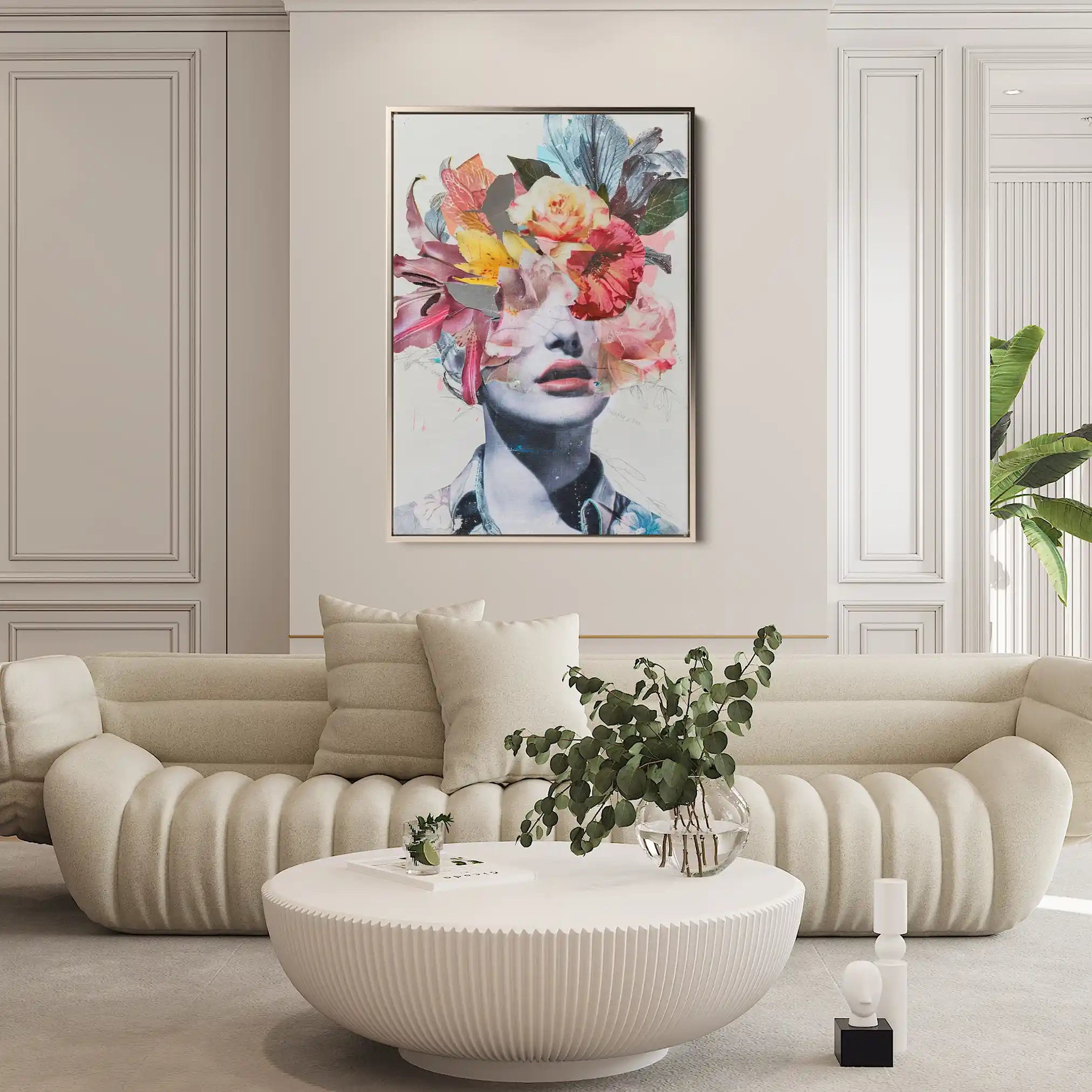 Portrait 015 Canvas Art 60 x 40 cm / Black