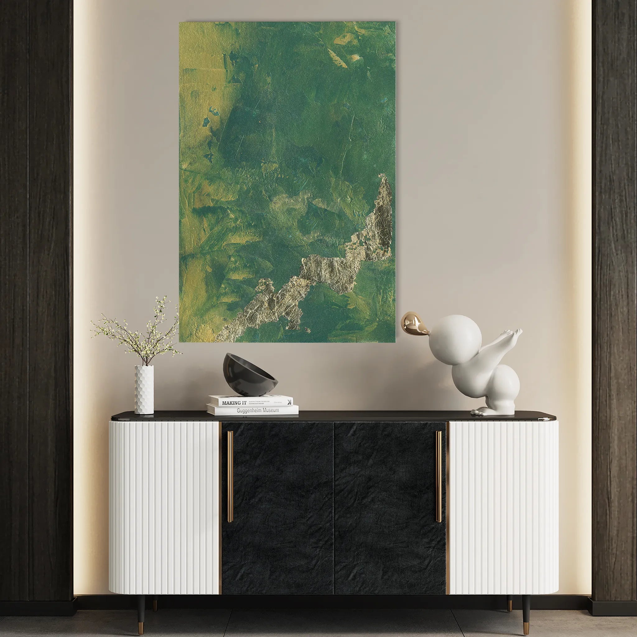 Abstract 016 Canvas Art 18" x 24" / 45 x 60 cm / Black
