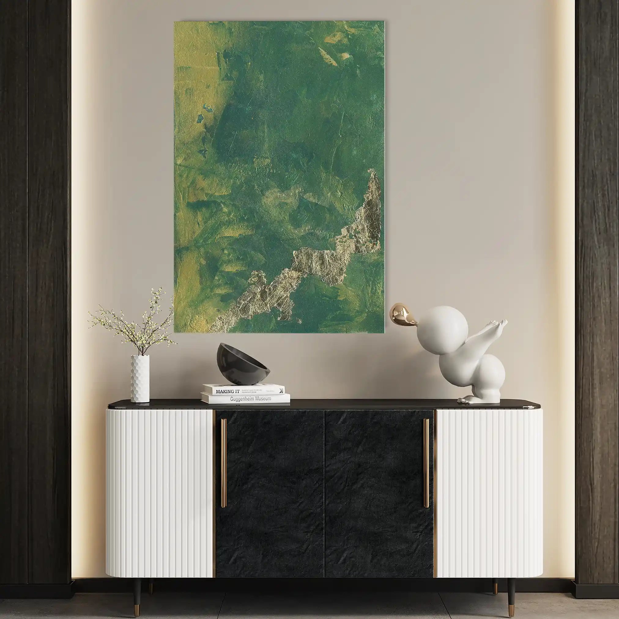 Abstract 016 Canvas Art 60 x 40 cm / Black
