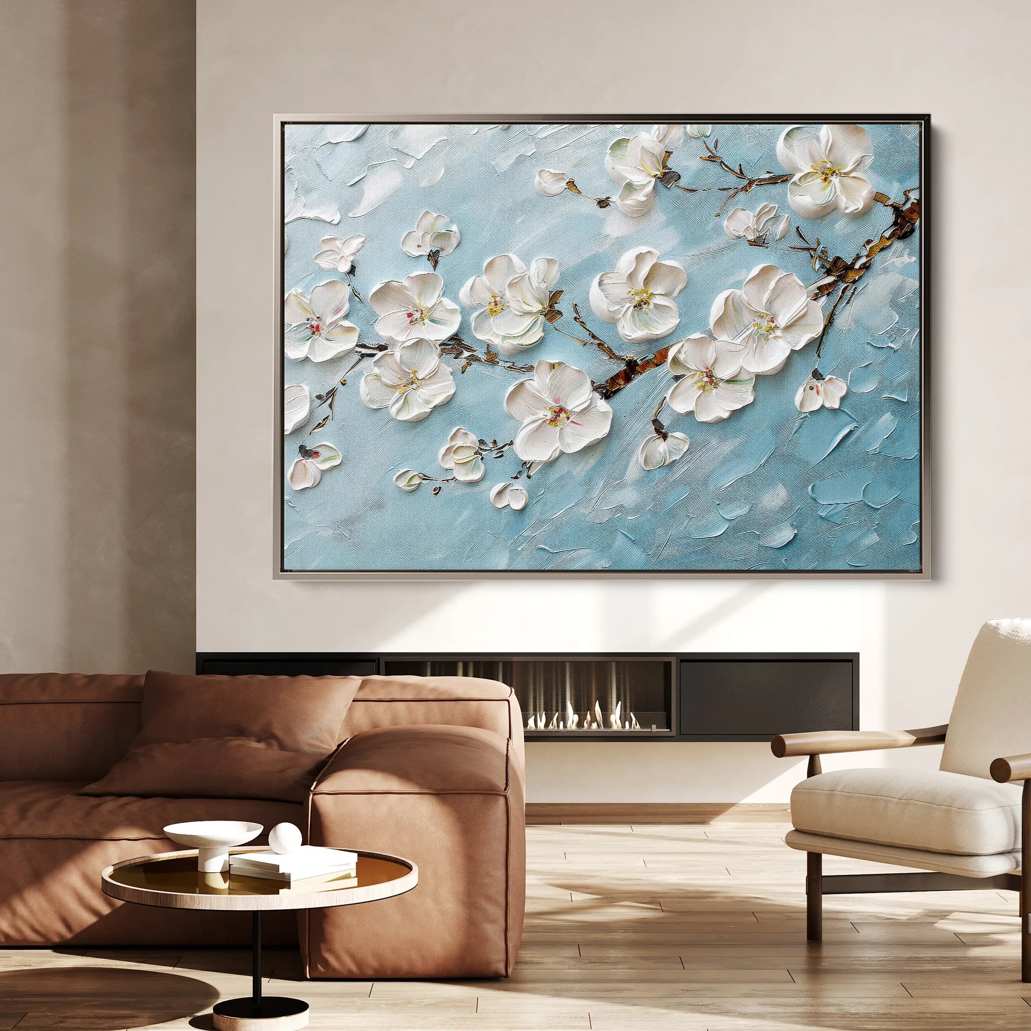 Floral 016 Canvas Art 18" x 24" / 45 x 60 cm / Black