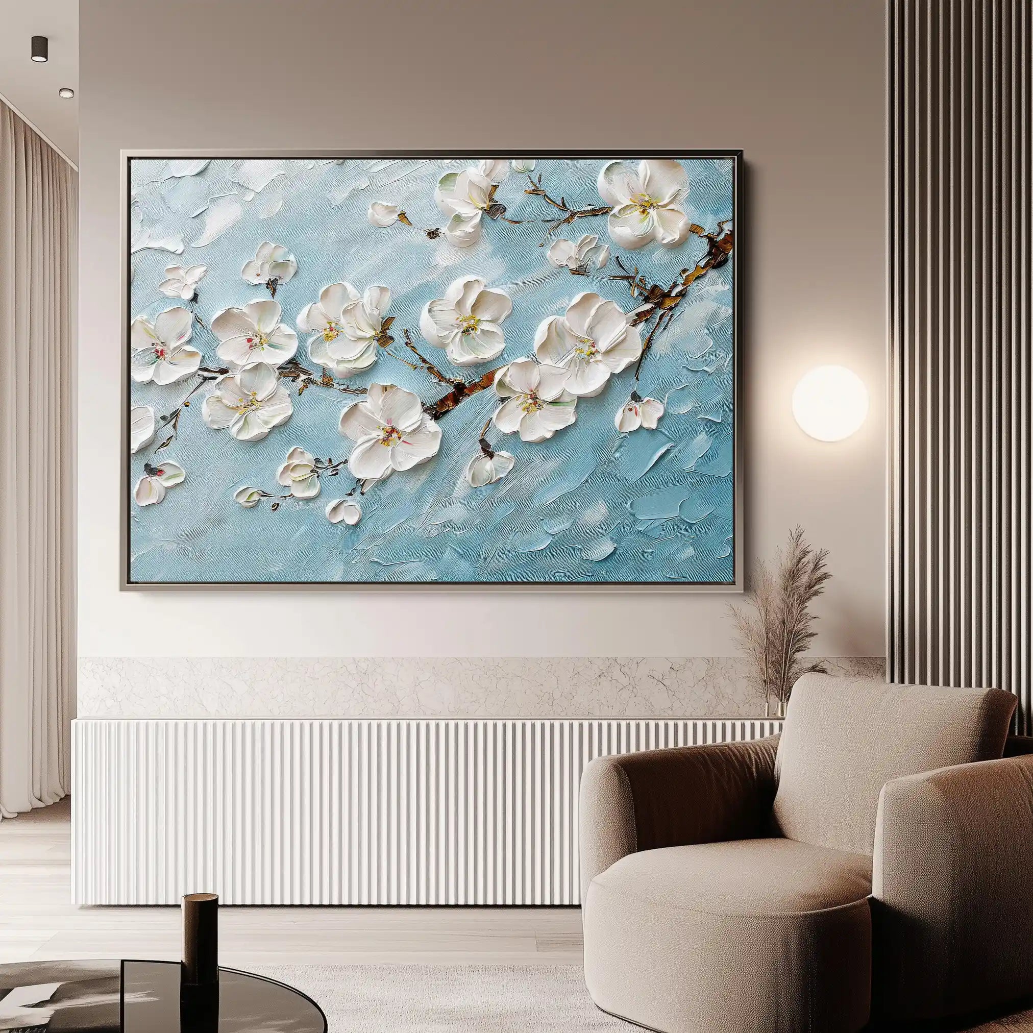 Floral 016 Canvas Art 60 x 40 cm / Black