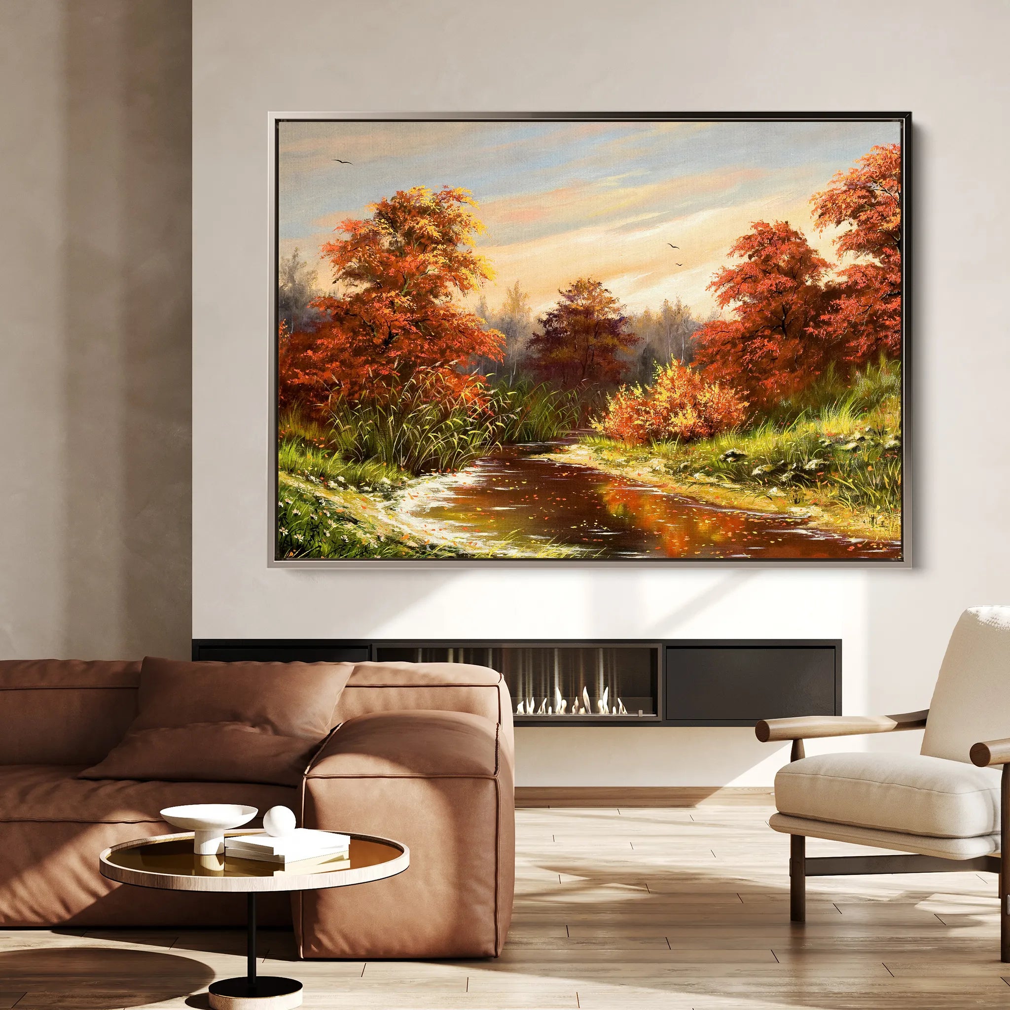 Landscape 016 Canvas Art 18" x 24" / 45 x 60 cm / Black