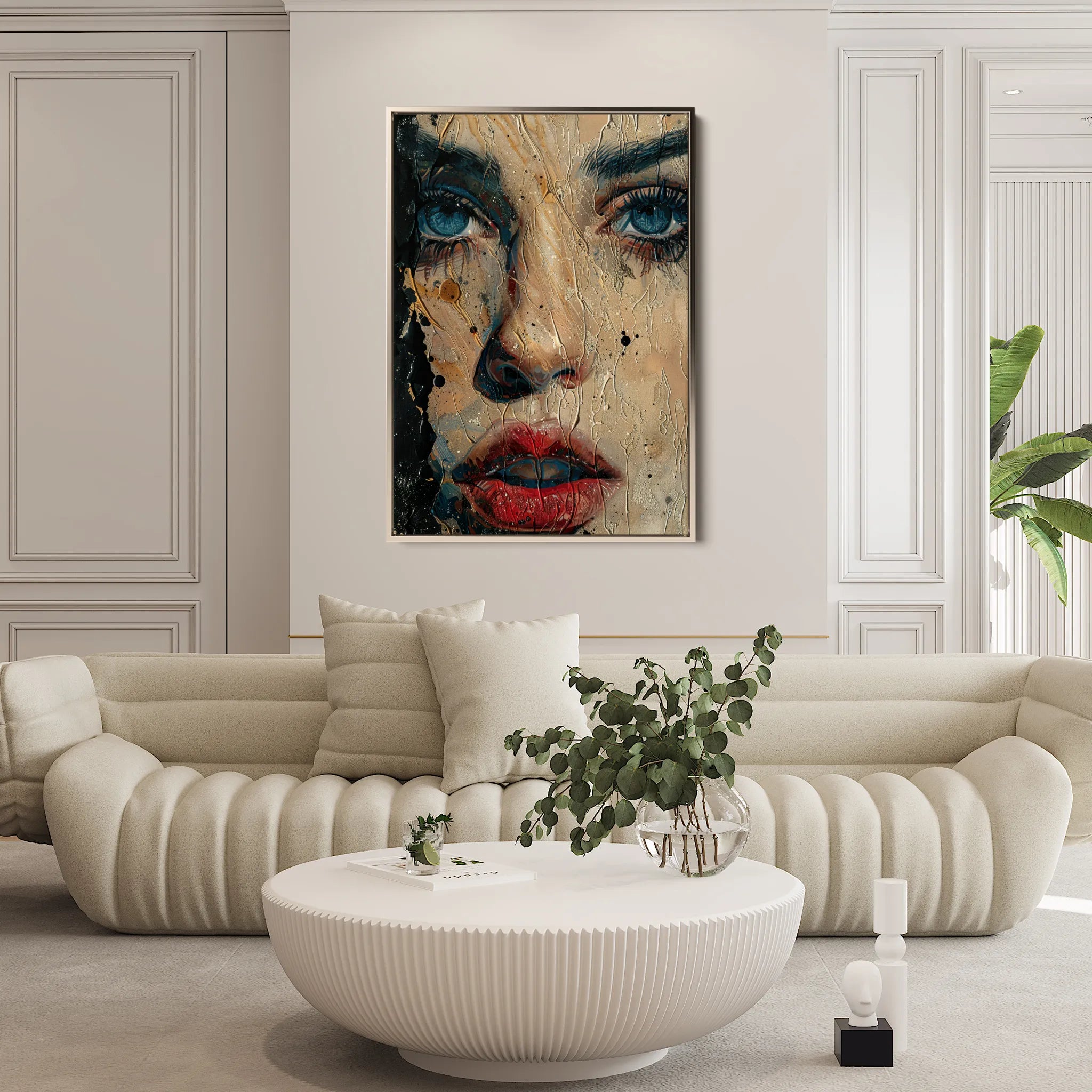 Portrait 016 Canvas Art 18" x 24" / 45 x 60 cm / Black