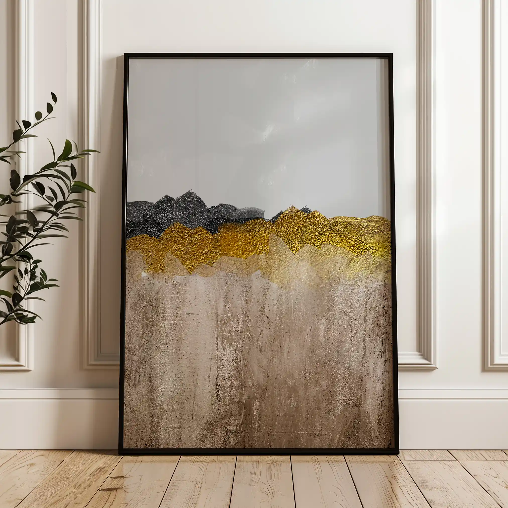Abstract 017 Canvas Art 18" x 24" / 45 x 60 cm / Black
