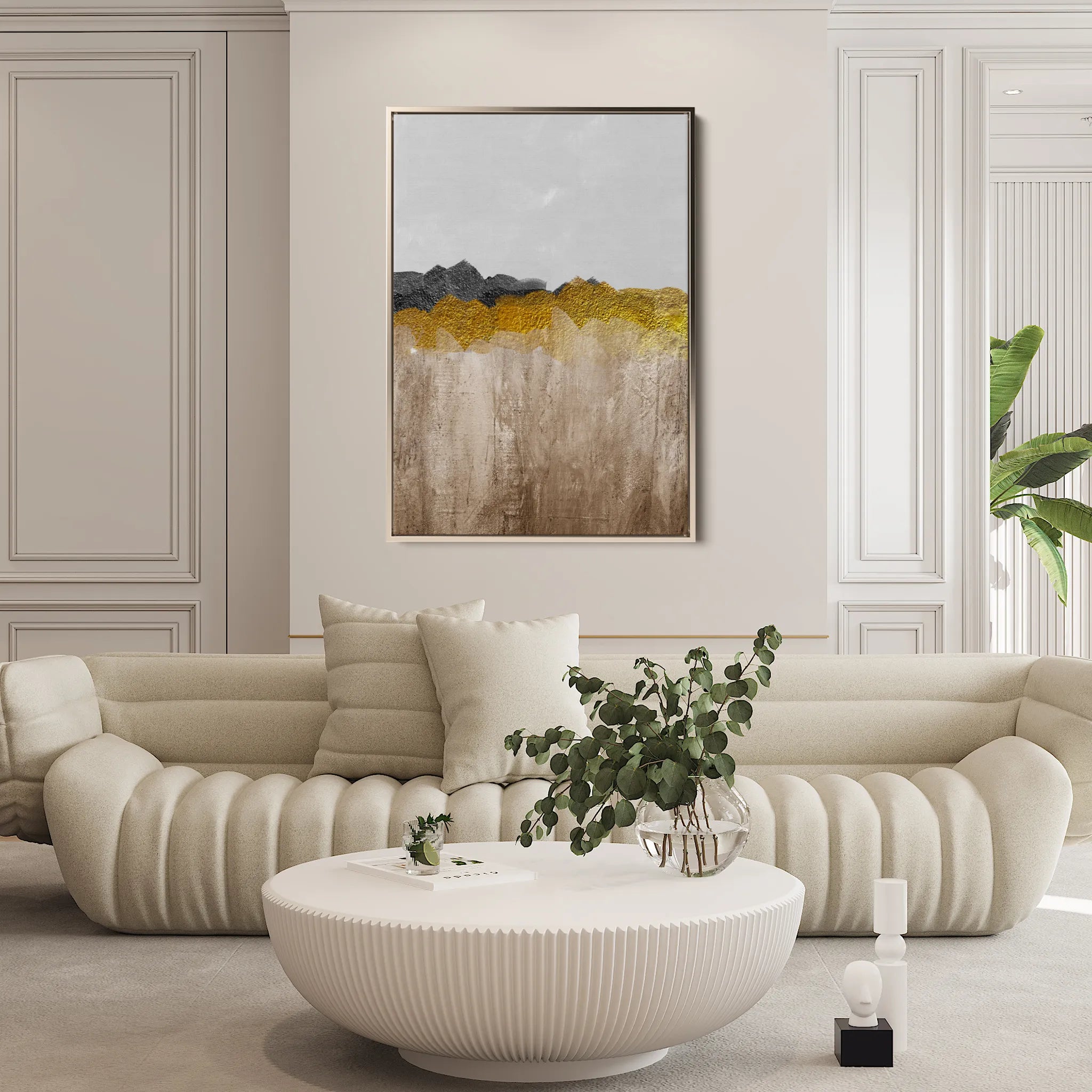 Abstract 017 Canvas Art 18" x 24" / 45 x 60 cm / Black