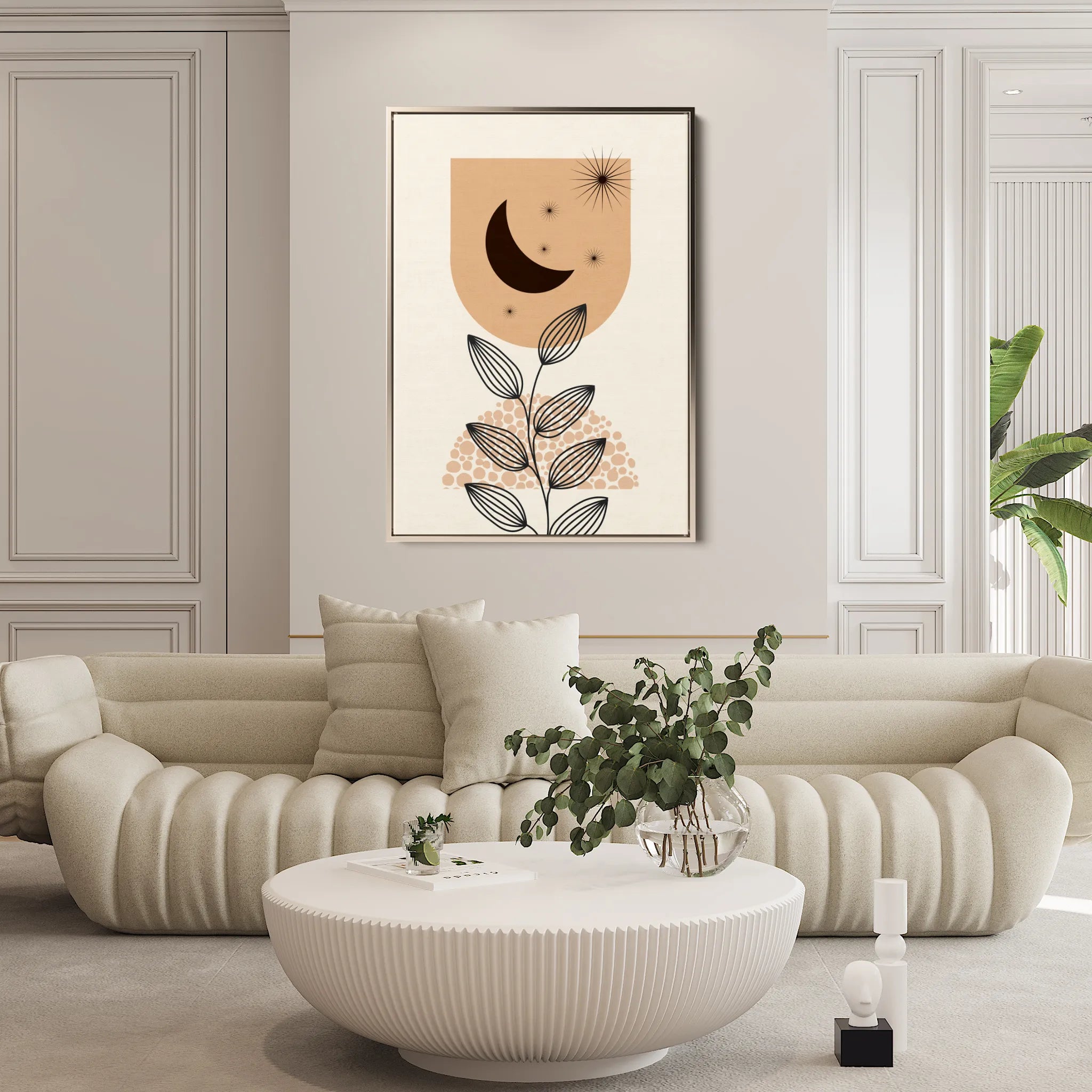 Boho 017 Canvas Art 18" x 24" / 45 x 60 cm / Black