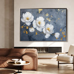 Floral 017 Canvas Art 18" x 24" / 45 x 60 cm / Black