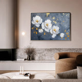 Floral 017 Canvas Art 18" x 24" / 45 x 60 cm / Black