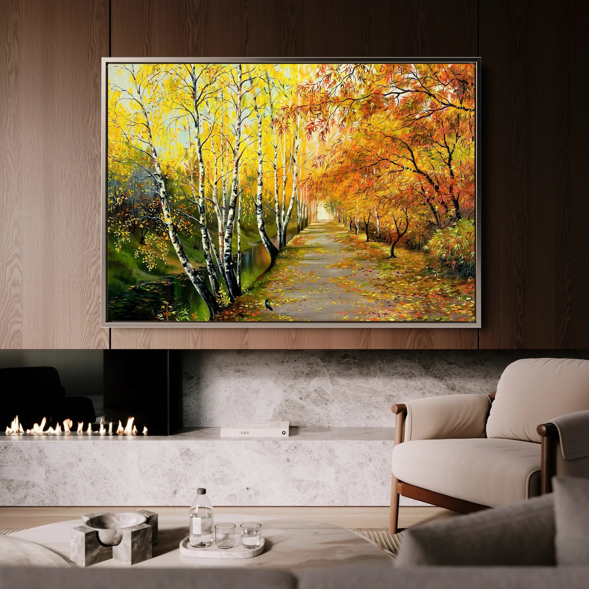 Landscape 017 Canvas Art 18" x 24" / 45 x 60 cm / Black