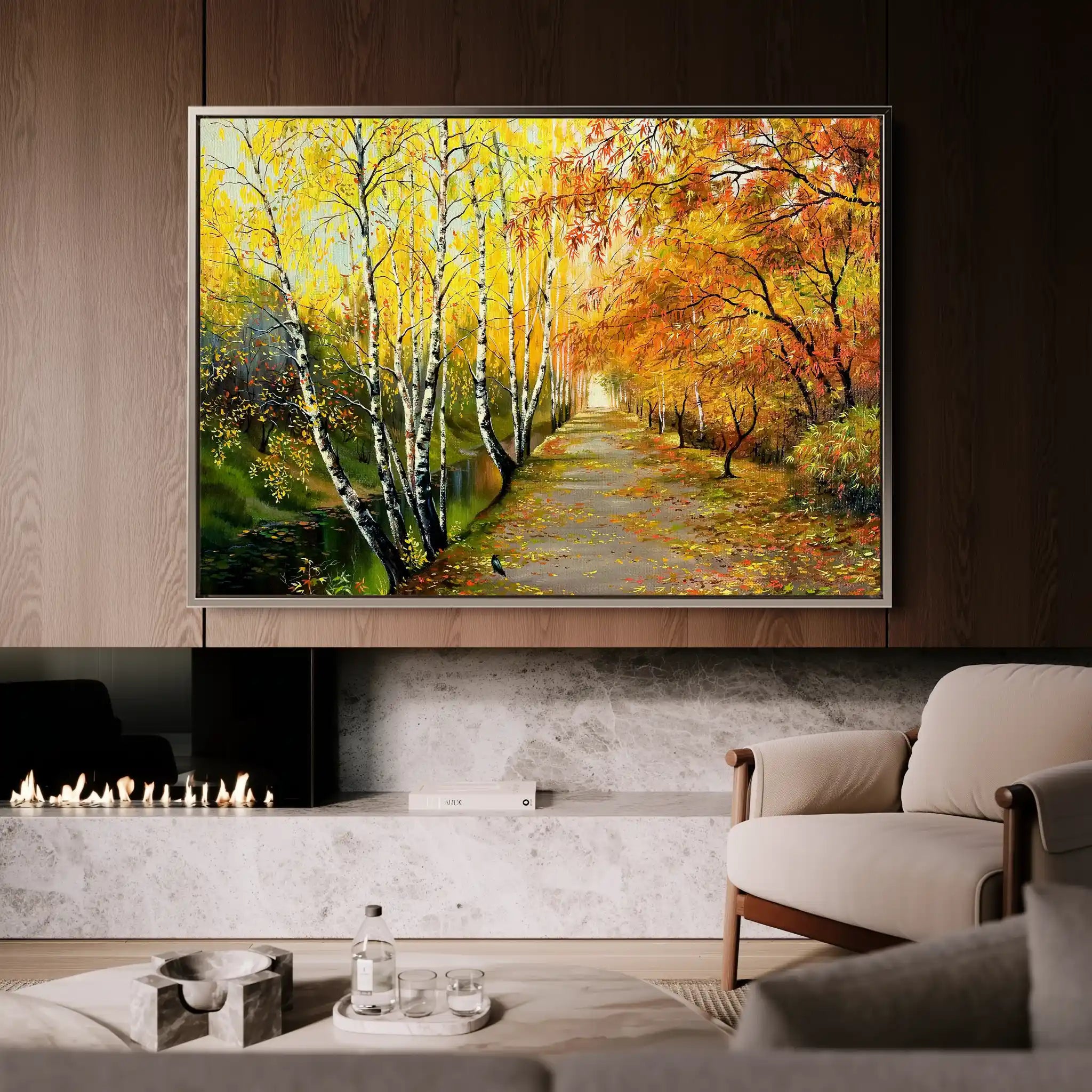 Landscape 017 Canvas Art 60 x 40 cm / Black
