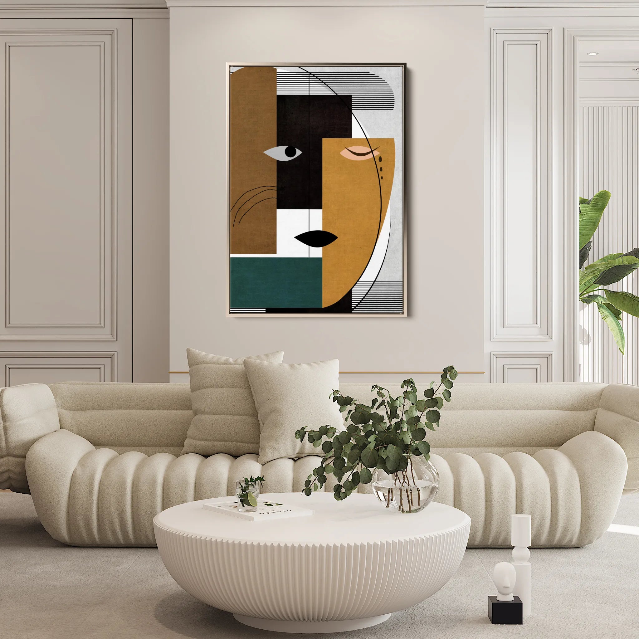 Portrait 017 Canvas Art 18" x 24" / 45 x 60 cm / Black
