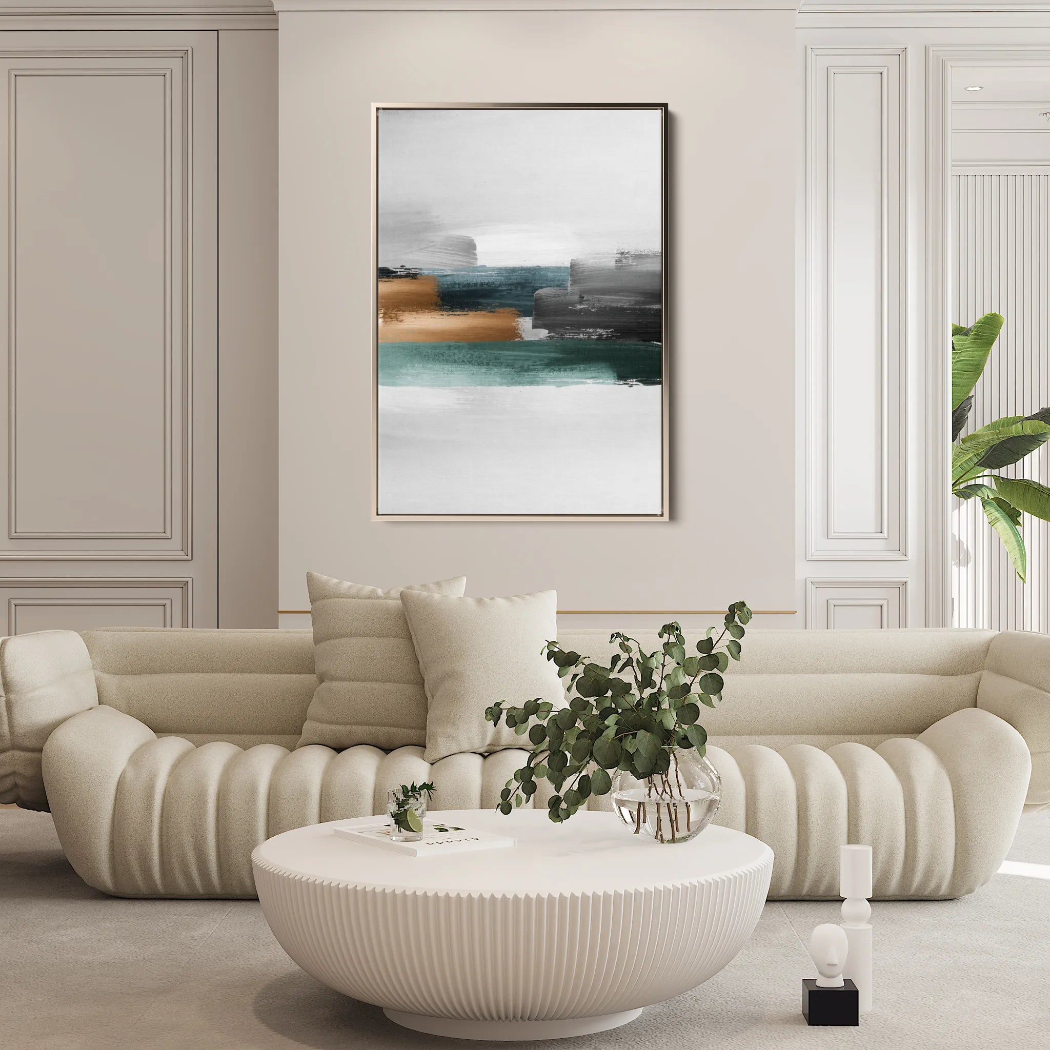 Abstract 018 Canvas Art 18" x 24" / 45 x 60 cm / Black