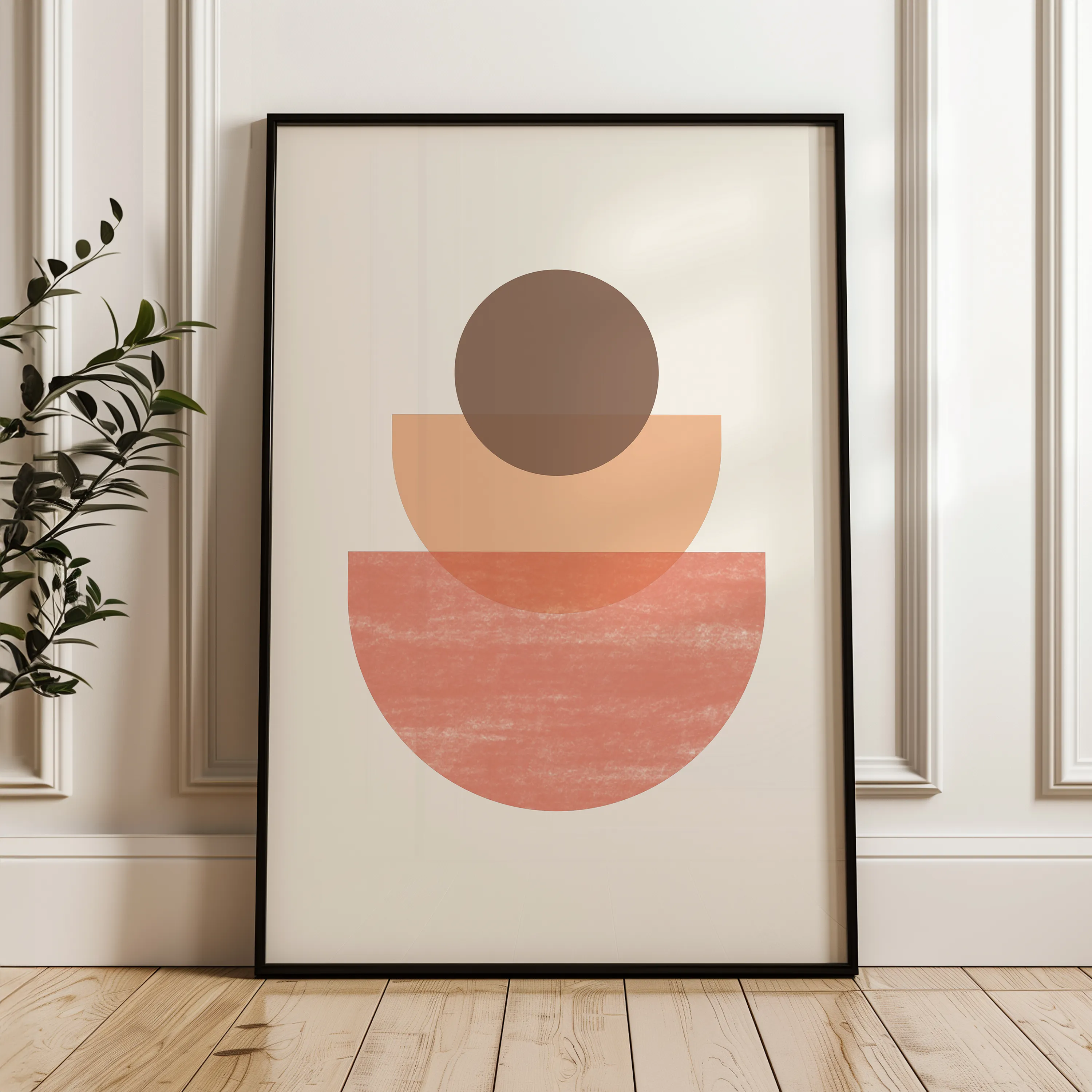 Boho 018 Canvas Art 18" x 24" / 45 x 60 cm / Black